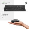 KIT MULTIMEDIA INALAMBRICO/ TECLADO 104 TECLAS Y MOUSE 4D/800-1600 DPIS/NEGRO